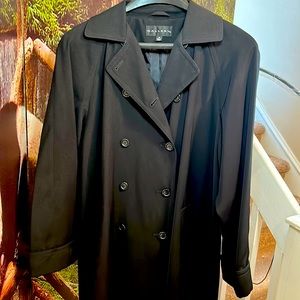 GALLERY LONG DRESS COAT BLACK SIZE 14